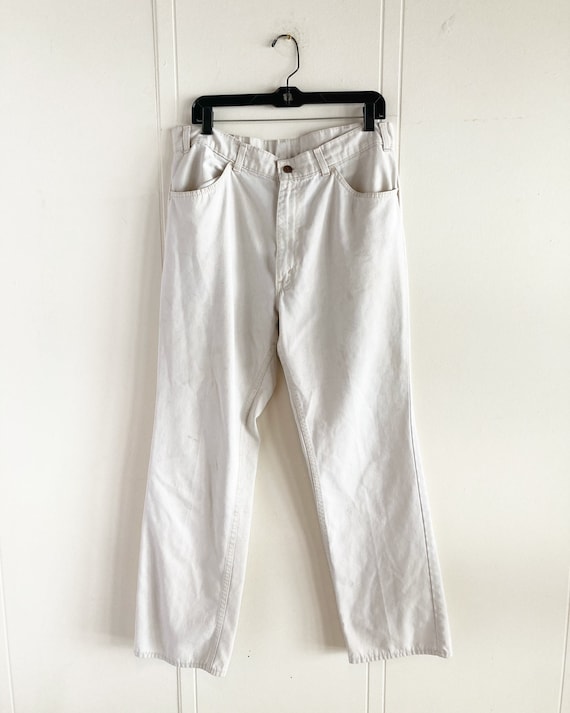 80s Levis White Painters Pants Levis for Men white