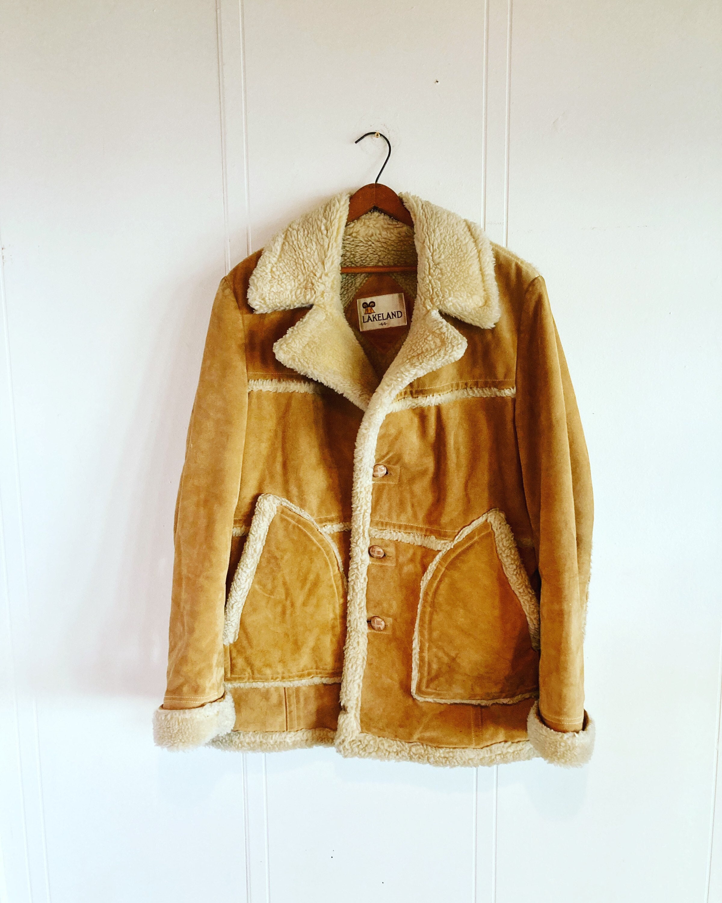Tan Marlboro Shearling Sheepskin Coat - Fur Coat, Fur Jacket, Shearling  Coat, Shearling Jacket