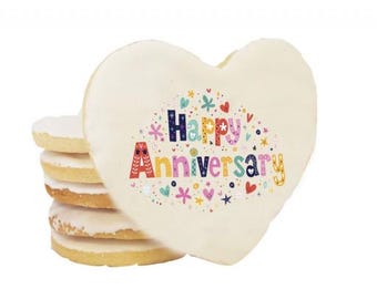 Galletas de corazón personalizadas: galletas con foto y logotipo personalizados, galletas de mantequilla heladas hechas a mano, regalos para San Valentín, fiestas y eventos.