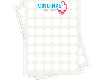 Hielos™ Primera Hojas de Escarcha Comestible Precortados para galletas (1.25"pulgadas) Pack - 24 hojas tamaño A4