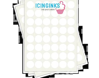 Hielos™ Primera Hojas de Escarcha Comestible Precortados para galletas (1.25"pulgadas) Pack - 24 hojas tamaño A4