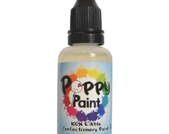 Pintura de amapola comestible más delgada, pintura de amapola de secado rápido para pasteles, galletas, chocolates, pintura de amapola de calidad superior compatible con la FDA (30ml)