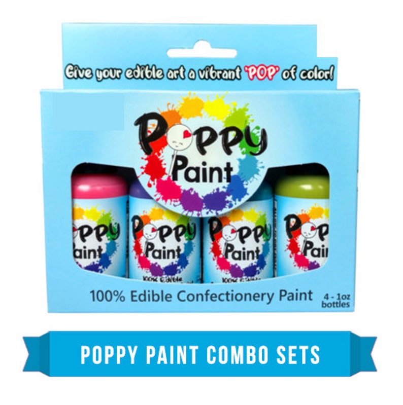Edible Poppy Paints Fast Drying Poppy Paint for Cake Pops Etsy