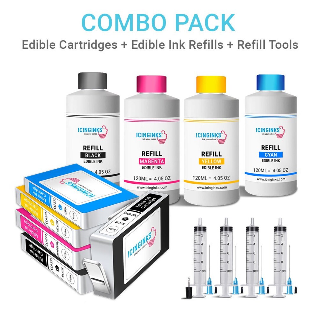 Edible Ink Combo Pack Cartridges 5 Pack CLI271XL / PGI270XL, Edible