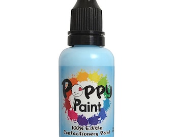 Pintura de amapola comestible congelada, pintura de amapola de secado rápido para pasteles, galletas, chocolates, pintura de amapola de calidad superior compatible con la FDA (30ml)