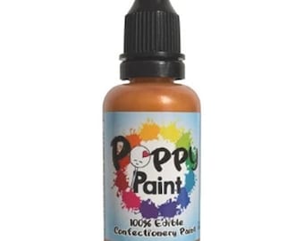 Pintura de amapola comestible de oro de miel, pintura de amapola de secado rápido para pasteles, galletas, chocolates, pintura de amapola de calidad premium compatible con la FDA (30 ml)