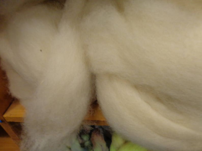 BFL Wool Blended with a off White Alpaca