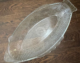 Large Vintage 60s Fish Shaped GlasBake Deep Casserole Dish Bowl-Style 4141 - PRICE INCLUDES SHIPPING!