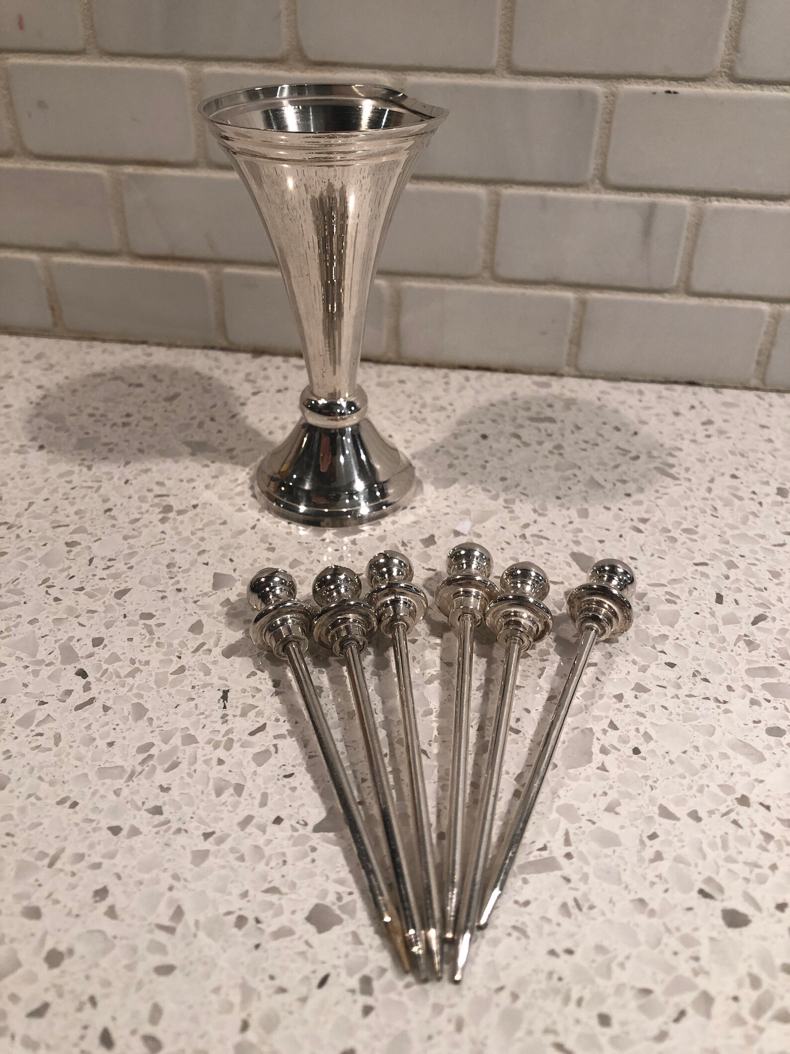 Vintage set 6 silver plated martini olive cocktail picks in Etsy