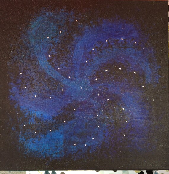 Star Galaxy Canvas Painting Galaxy Wall Art Blue Purple Black Night Sky Painting Space Galaxy Bedroom Decor Stars Wall Art Dorm Decor Gift