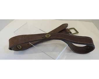 Cinturón de escopeta estilo vaquero vintage de los años 70 para hombre, talla 42, 55, XXXL, Remington, de cuero de latón.