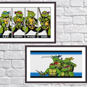 Green III Manhattan Project - Set of 2 Cross Stitch Pattern PDF - Video Game
