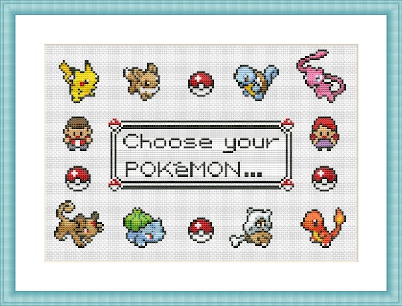 Pokémon Type Chart Cross Stitch Pattern Instant PDF 