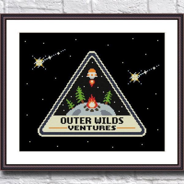 Outer Wilds Ventures Funny Video Game Cross Stitch Pattern PDF Instant Download - Set of 2 Patterns