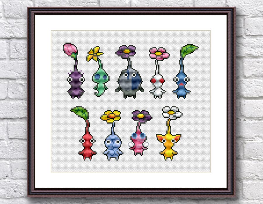 Pikmin Video Game Cross Stitch Pattern PDF Download - Pikmin 4 - Etsy