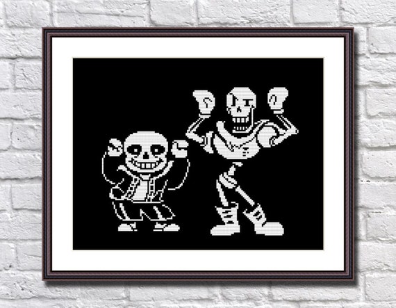 Cross Stitch Pattern Undertale Video Game Sans & Papyrus Funny -   Ireland