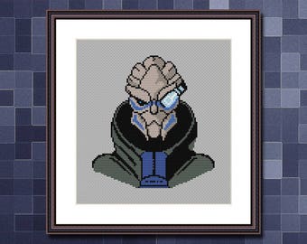 Mass Effect Video Game - Garrus - Cross Stitch Pattern PDF Instant Download