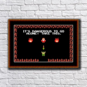 Legend of Zelda - It's Dangerous To Go Alone - Cross Stitch Pattern PDF Instant Download