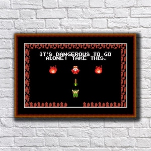Legend of Zelda - It&#39;s Dangerous To Go Alone - Cross Stitch Pattern PDF Instant Download