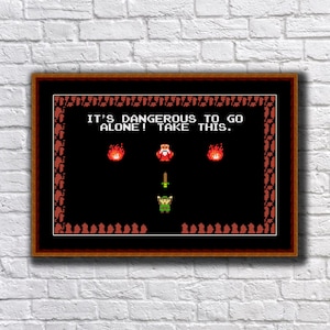 Legend of Zelda - It's Dangerous To Go Alone - Cross Stitch Pattern PDF Instant Download