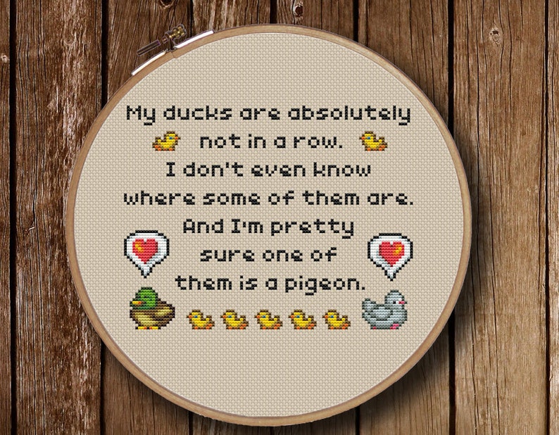 Stardew Valley inspired My Ducks Not In a Row Funny Video Game Cross Stitch Pattern PDF Instant Download image 6