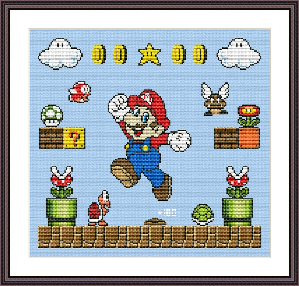 Super Mario -retro Video Game Super Mario - Cross Stitch Pattern PDF ...