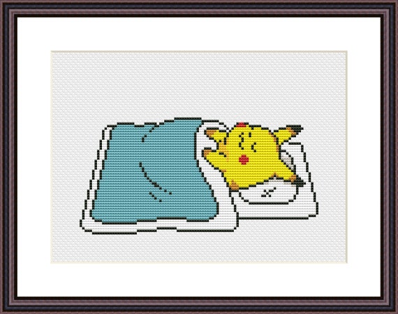 Pokemon Red and Pikachu Pixel Cross Stitch Pattern Download 