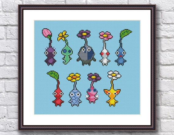 Pikmin Video Game Cross Stitch Pattern PDF Download - Pikmin 4 - Etsy