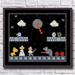 Super Mario SW Funny Cross Stitch Pattern PDF Instant Download