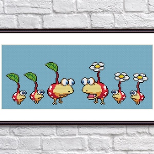 Pikmin Video Game Cross Stitch Pattern PDF Downloadable - Bulborb Pikmin
