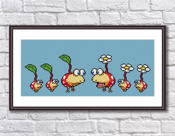 Pikmin Video Game Cross Stitch Pattern PDF Downloadable - Bulborb