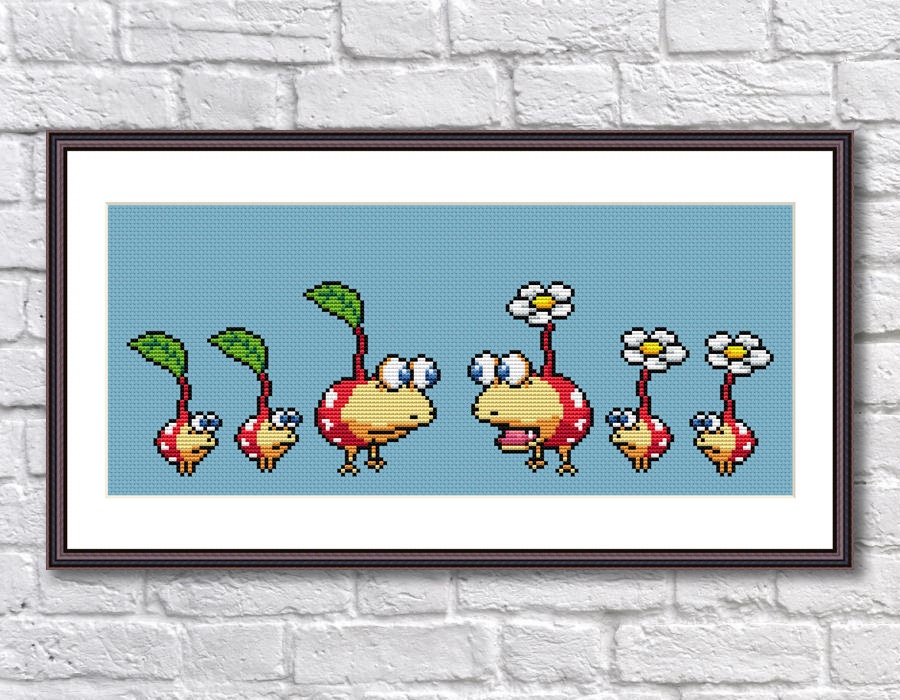 Pikmin Video Game Cross Stitch Pattern PDF Downloadable - Bulborb