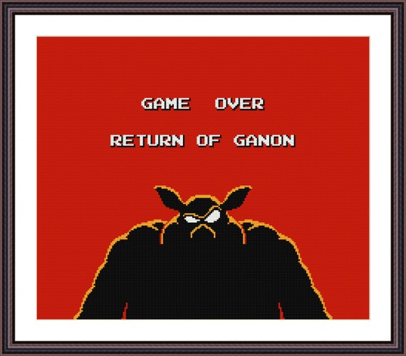 Legend of Zelda - Game Over - Return of Ganon - Cross Stitch