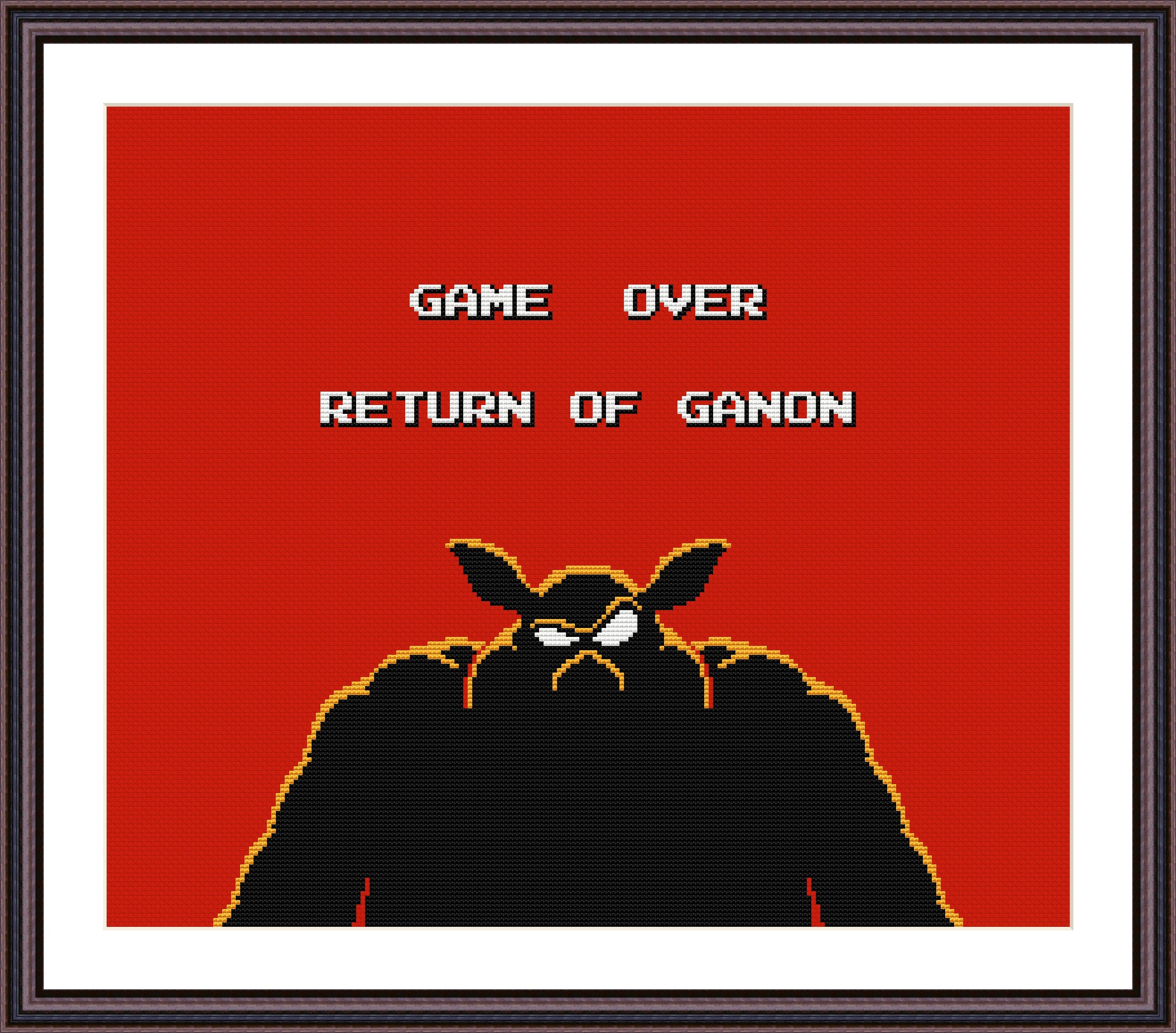 Legend of Zelda - Game Over - Return of Ganon - Cross Stitch