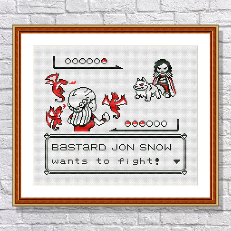 Game Of Thrones Bastard Jon Snow Wants To Fight Cross Stitch Etsy