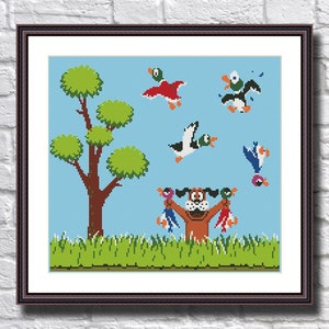 Canard, chasse au canard, point de croix, PDF, jeu vidéo, point de croix