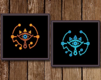Legend of Zelda - Sheikah Eye - Cross Stitch Pattern PDF Instant Download - Video Game