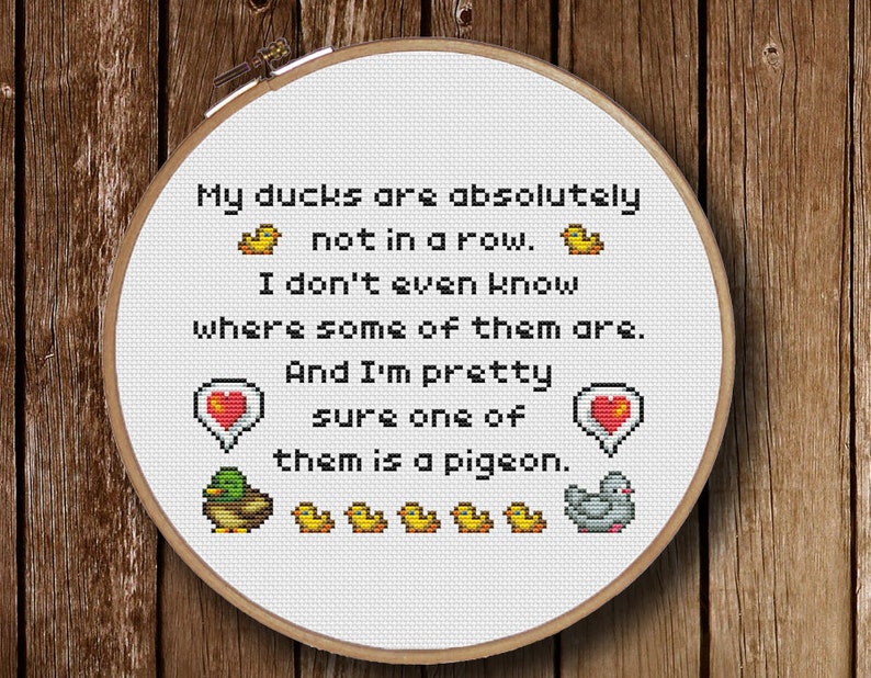Stardew Valley inspired My Ducks Not In a Row Funny Video Game Cross Stitch Pattern PDF Instant Download image 4