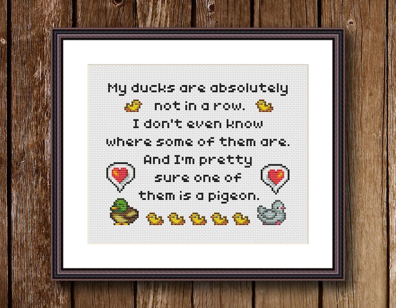 Stardew Valley inspired My Ducks Not In a Row Funny Video Game Cross Stitch Pattern PDF Instant Download image 2