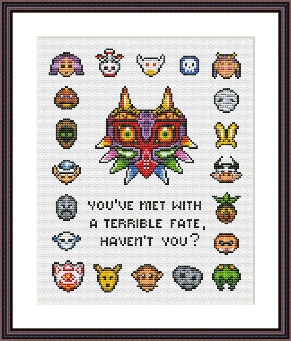 Legend of Zelda Majora's Mask Cross Stitch Pattern PDF Etsy