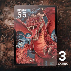 Dragon 5/5 Token - 3x Cards - MTG Custom Cards, Commander, Edh and Cedh High Quality Altered Tokens