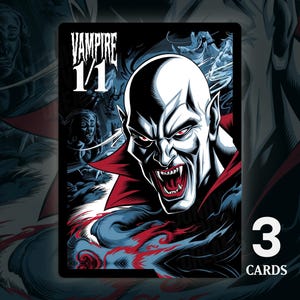 Vampire 1/1 Token - 3x Karten - MTG Custom Cards, Kommandant, Edh und Cedh Hochwertige Altered Tokens