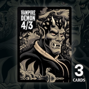Vampire Demon 4/3 Token - 3x Karten - VORBESTELLUNG - MTG Custom Cards, Kommandant, Edh und Cedh High Quality Altered Tokens