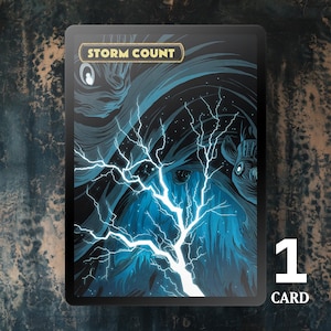 Jeton Storm Count - Cartes personnalisées Mtg, Commander, Edh et cEDH Altered Proxys de haute qualité