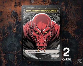 Hoarding Broodlord Sawed in Half Token - 2x Cards - MTG Custom Cards, Commander, Edh and Cedh High Quality Altered Tokens