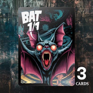 Bat 1/1 Token - 3x Cards - MTG Custom Cards, Commander, Edh and Cedh High Quality Altered Tokens