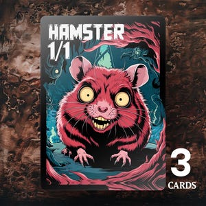 Hamster 1/1 Token - 3x Cards - MTG Custom Cards, Commander, Edh and Cedh High Quality Altered Tokens