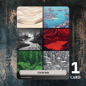 Floating Mana Token - Carte personalizzate Mtg, Commander, Edh e cEDH Proxy alterati di alta qualità