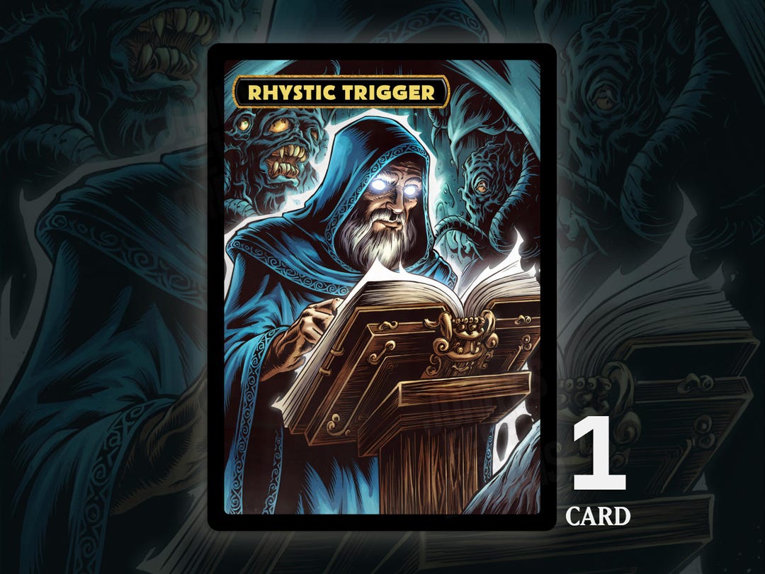 Estudo Rhystic Draw Trigger Token - Cartas personalizadas MTG ...