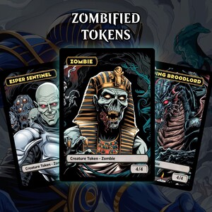 MTG Zombie Tokens: Hashaton Triggers, Commander EDH Proxy Cards - Etsy
